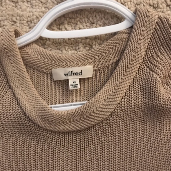 X-SMALL LONG BEIGE SLEEVELESS WILFRED TUNIC - Picture 2 of 4